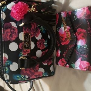Betsey Johnson mini bag w matching wallet